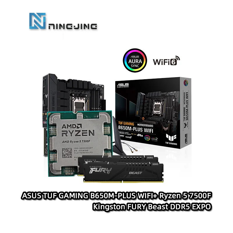 AMD R5 7500F CPU, ASUS TUF GAMING B650M ÷,  , ŷ ǻ Ʈ DDR5 32G (16G * 2), 5600 MHz EXPO RAM Ʈ
